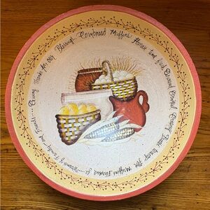 Mary Beth Baxter Folk Art Wood Bowl